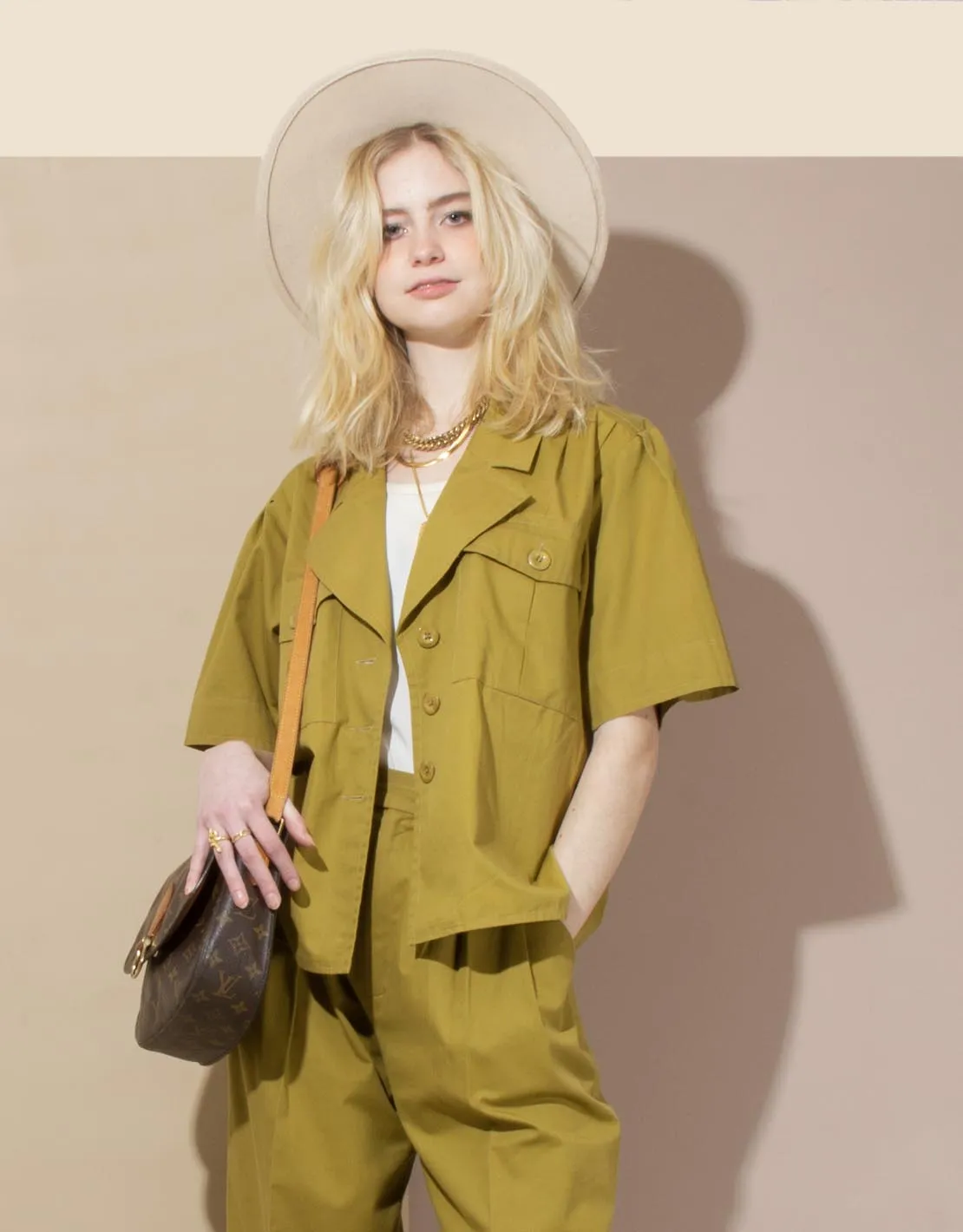 Vintage Yves Saint Laurent short cargo shirt