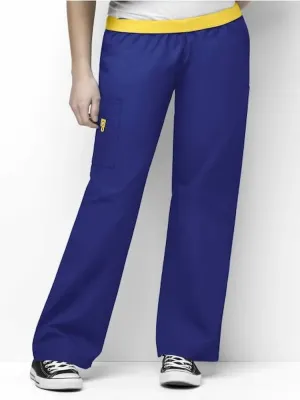 WonderWink Women's Elastic Waist Quebec Scrub Pant | Galaxy Blue